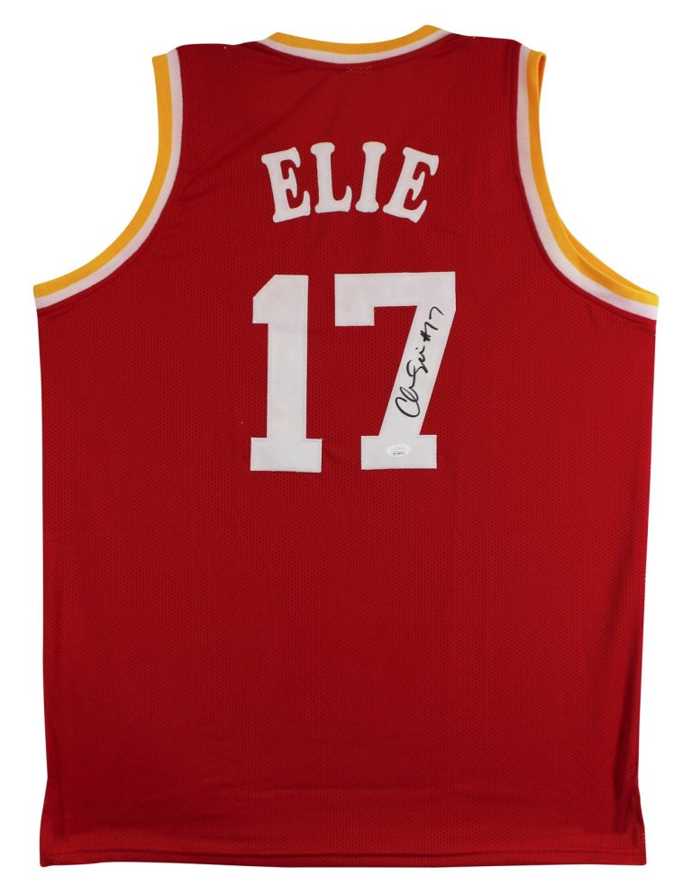 Mario Elie Authentic Signed Red Pro Style Jersey Autographed JSA #WIT366410