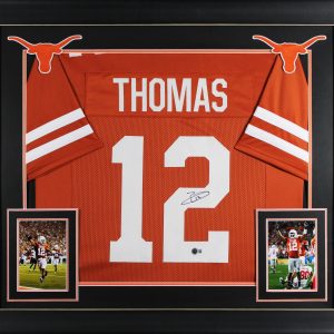 Texas Earl Thomas Authentic Signed Burnt Orange Pro Style Framed Jersey BAS Wit