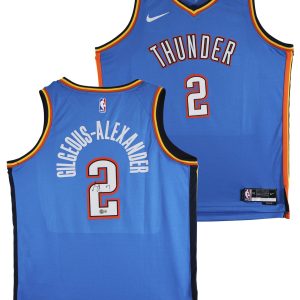 Thunder Shai Gilgeous-Alexander Signed Blue Nike Icon Edition Jersey BAS