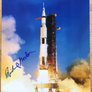 JSA RICHARD GORDON SIGNED PHOTOGRAPH APOLLO 12 ASTRONAUT AUTOGRAPH NASA