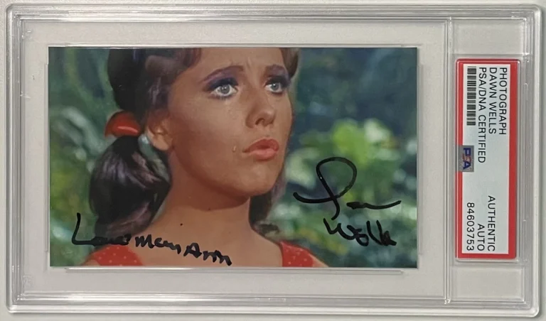 Dawn Wells Signed Photograph PSA DNA Encap Autograph Mary Ann Gilligan’s Island