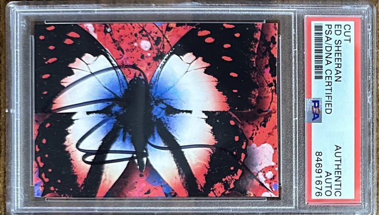 ED SHEERAN SIGNED PHOTOGRAPH CUT SIGNATURE PSA DNA CERTIFIED AUTOGRAPH BOLD SIG