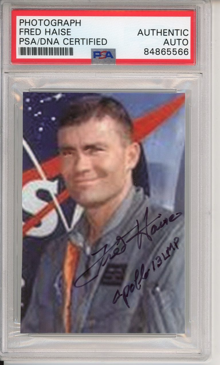 FRED HAISE APOLLO 13 ASTRONAUT PHOTOGRAPH PSA DNA COA SIGNED AUTOGRAPH NASA