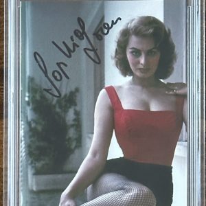 SOPHIA LOREN IN SEXY DRESS AUTOGRAPHED PSA DNA COA SIGNED SUPERMODEL PHOTOGRAPH