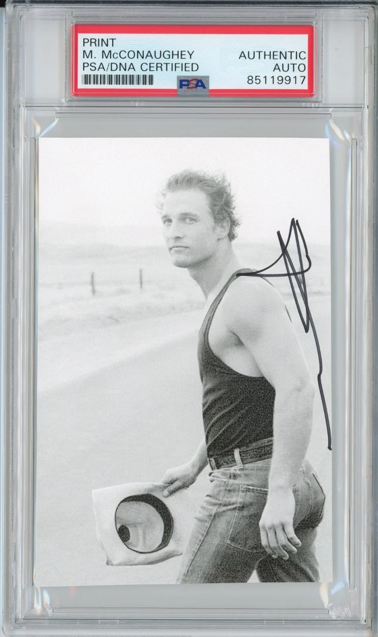 Matthew McConaughey SIGNED Sexy Jeans Photograph Print PSA DNA COA Autographed