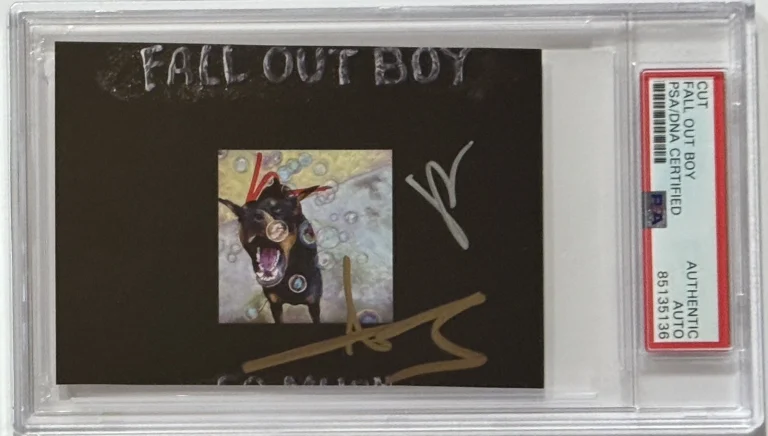 FALL OUT BOY SO MUCH FOR STARDUST AUTOGRAPHED PHOTOGRAPH BAND SIGNED PSA DNA COA