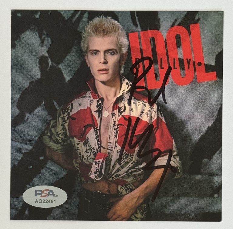 BILLY IDOL CD+ SIGNED CD COVER PHOTOGRAPH PICTURE CARD AUTOGRAPHED PSA DNA COA