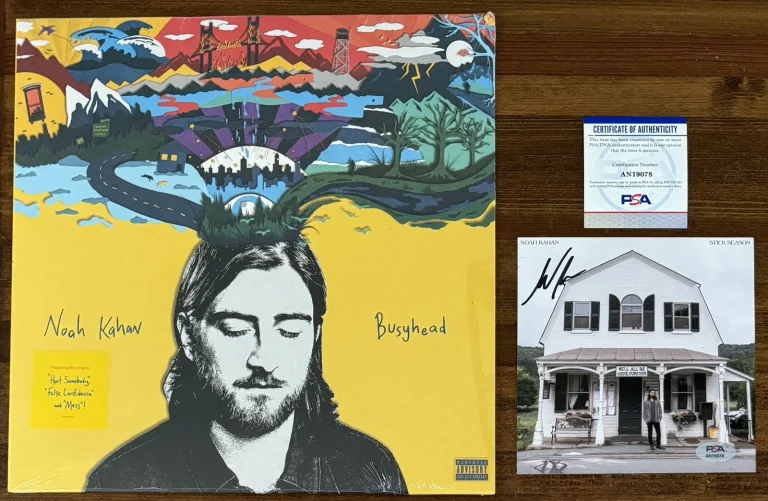 Noah Kahan Busyhead Vinyl & SIGNED Picture Photograph Autographed PSA DNA COA