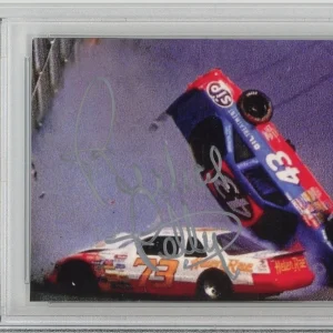 RICHARD PETTY NASCAR CRASH FLIP SIGNED PHOTOGRAPH AUTOGRAPH PSA DNA COA PICTURE