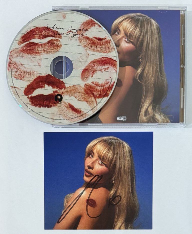 SIGNED Sabrina Carpenter Short N Sweet Cover Photograph & CD BAS Beckett COA