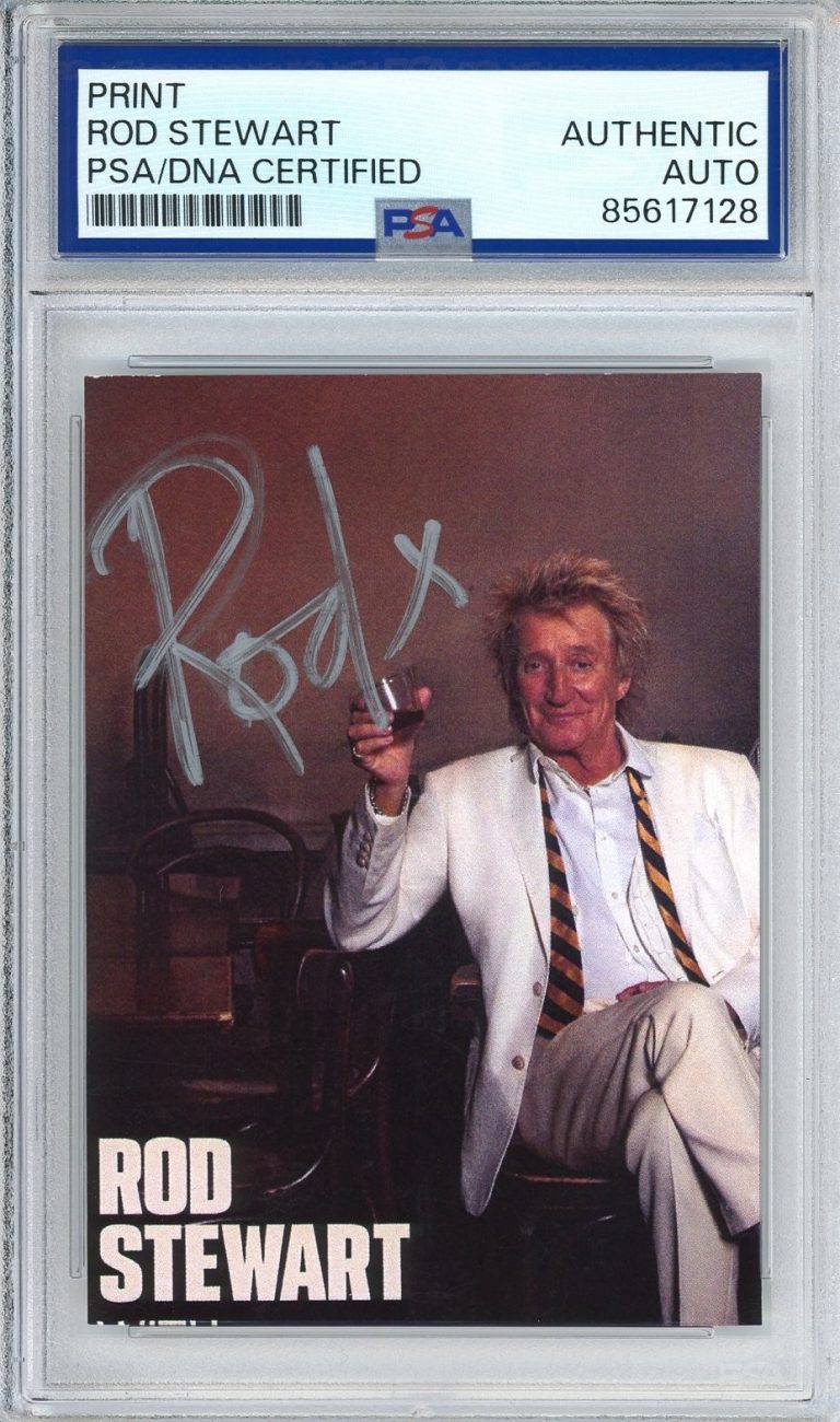 SIGNED Rod Stewart Swing Fever Album Cover Photograph Cut PSA DNA COA Autograph