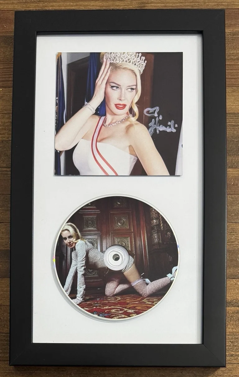 FRAMED Heidi Montag Signed Photograph Cover Card & Heidiwood CD PSA DNA COA Auto