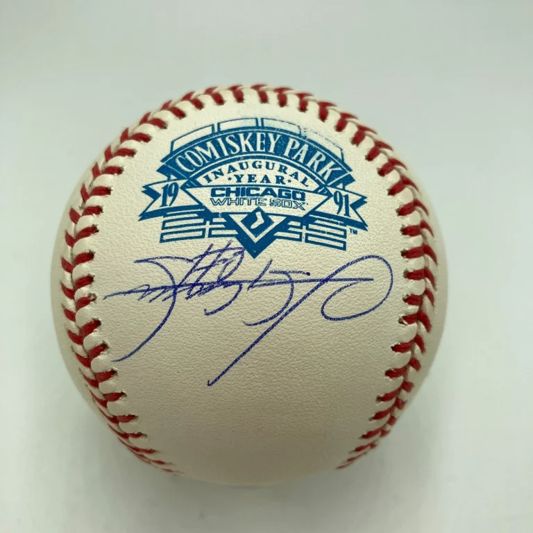 Sammy Sosa Signed 1991 Comiskey Park American League Baseball Beckett COA