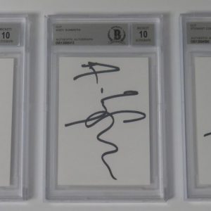 STING & THE POLICE Signed Autograph Index Card Cut by 3 Slab JSA BAS 10 Auto