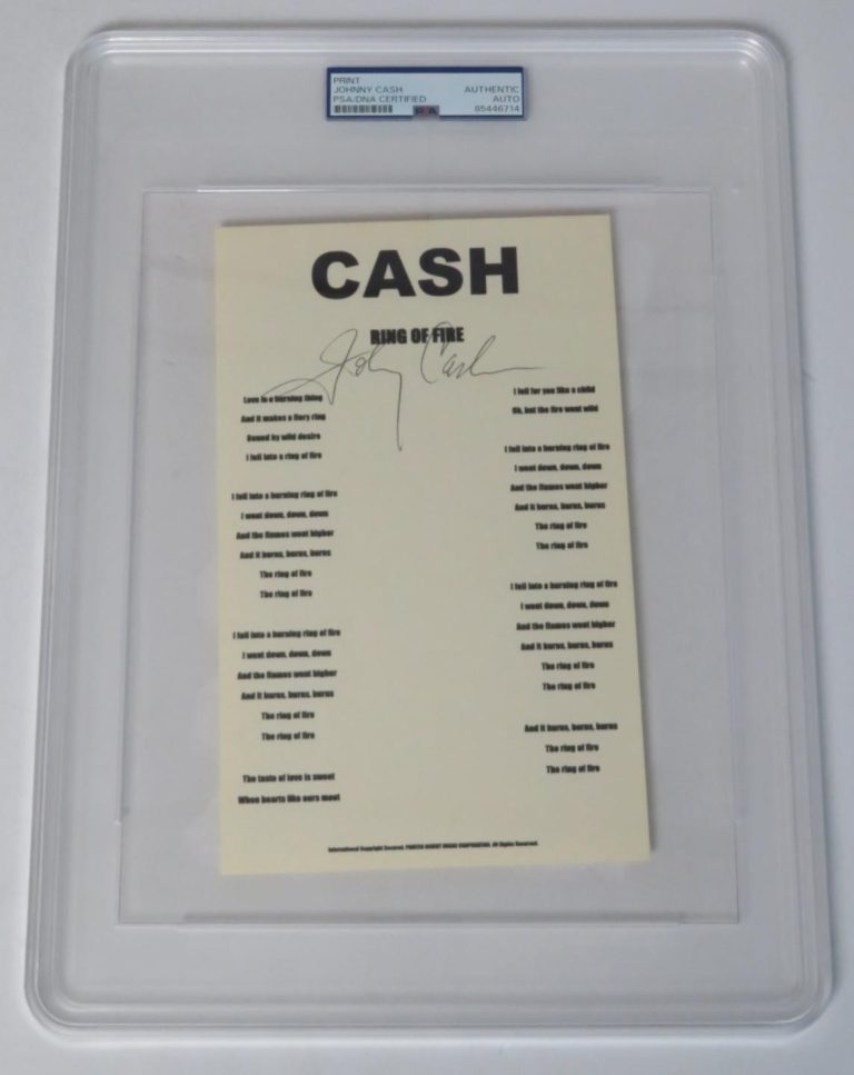 JOHNNY CASH Signed Autograph Auto 