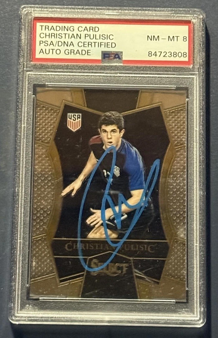 2016 Christian Pulisic Signed Auto Panini Select #150 Rookie Card RC USMNT PSA