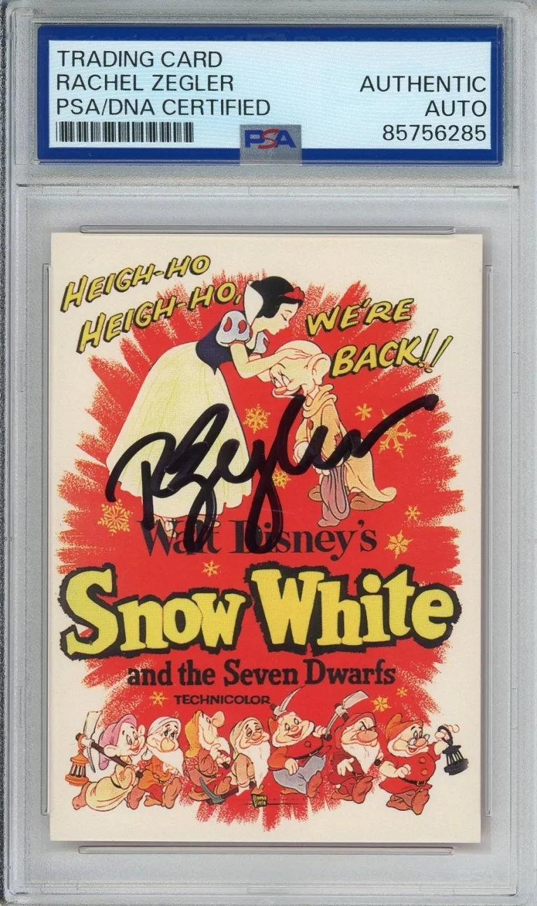 1994 SKYBOX DISNEY SNOW WHITE TRADING CARD SIGNED RACHEL ZEGLER CUTE PSA DNA COA