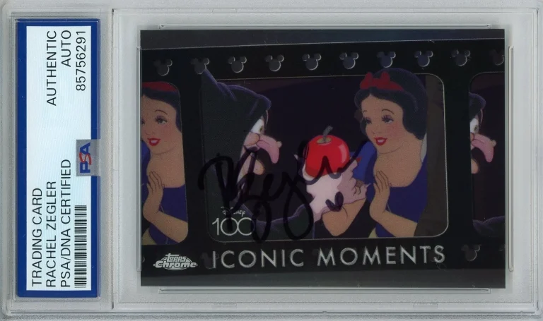 2024 DISNEY TOPPS CHROME ICONIC SNOW WHITE SIGNED RACHEL ZEGLER PSA DNA COA
