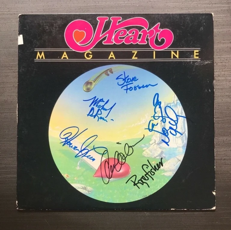 *HEART * MAGAZINE * signed autographed vinyl album * ANN & NANCY WILSON +4 * 1