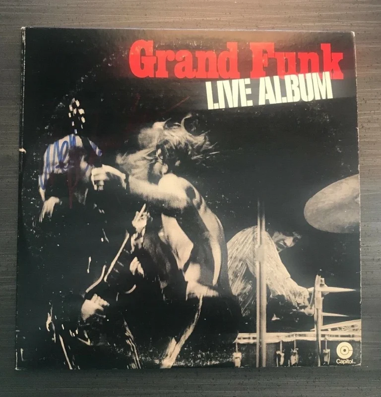 * MEL SCHACHER * signed vinyl record album * GRAND FUNK RAILROAD * PROOF * 4