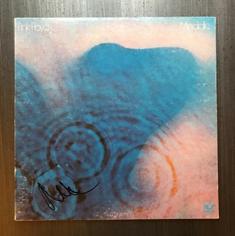* NICK MASON * signed autographed vinyl album * PINK FLOYD * MEDDLE * 2