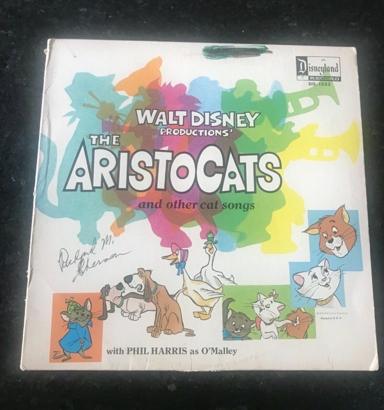* RICHARD M. SHERMAN * signed soundtrack album * THE ARISTOCATS * COMPOSER * 1
