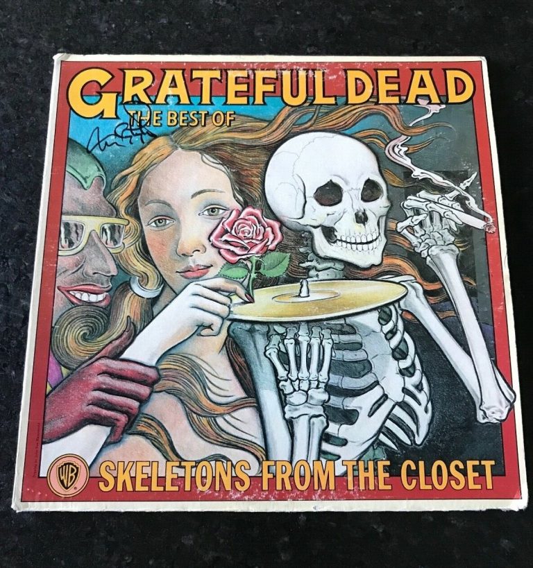 * TOM CONSTANTEN * signed vinyl album *GRATEFUL DEAD* SKELETON FROM THE CLOSET 1