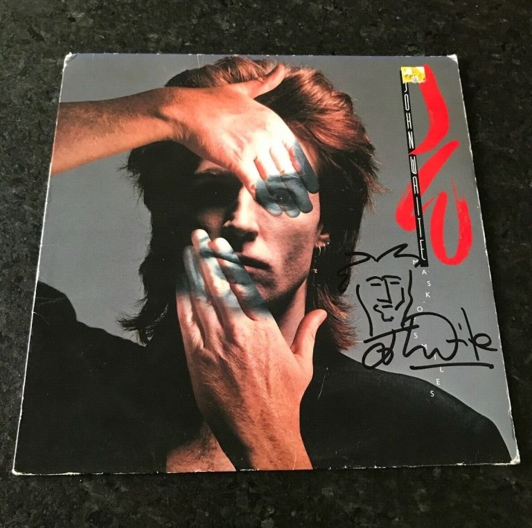 * JOHN WAITE * signed vinyl album * MASK OF SMILES * W/ SKETCH * COA * 1