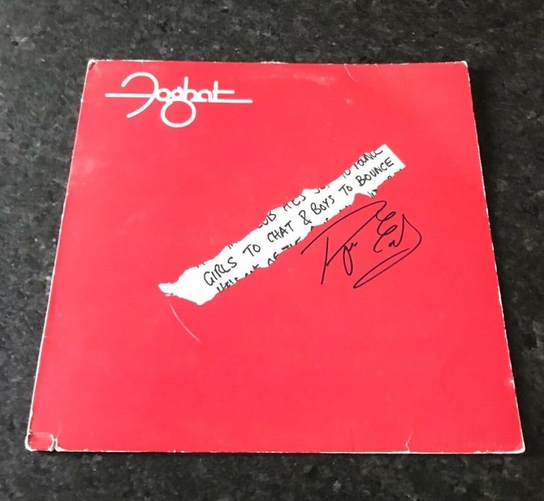 * ROGER EARL * signed vinyl album * GIRLS TO CHAT AND BOYS TO BOUNCE * FOGHAT *