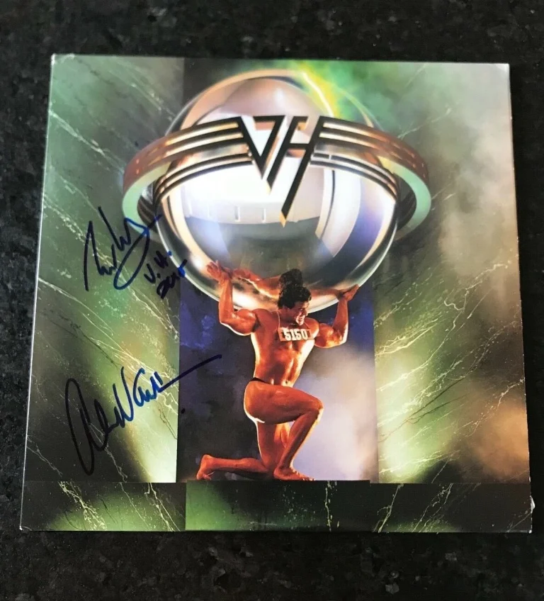 * EDDIE & ALEX VAN HALEN * signed vinyl record album * 5150 * VAN HALEN * COA *
