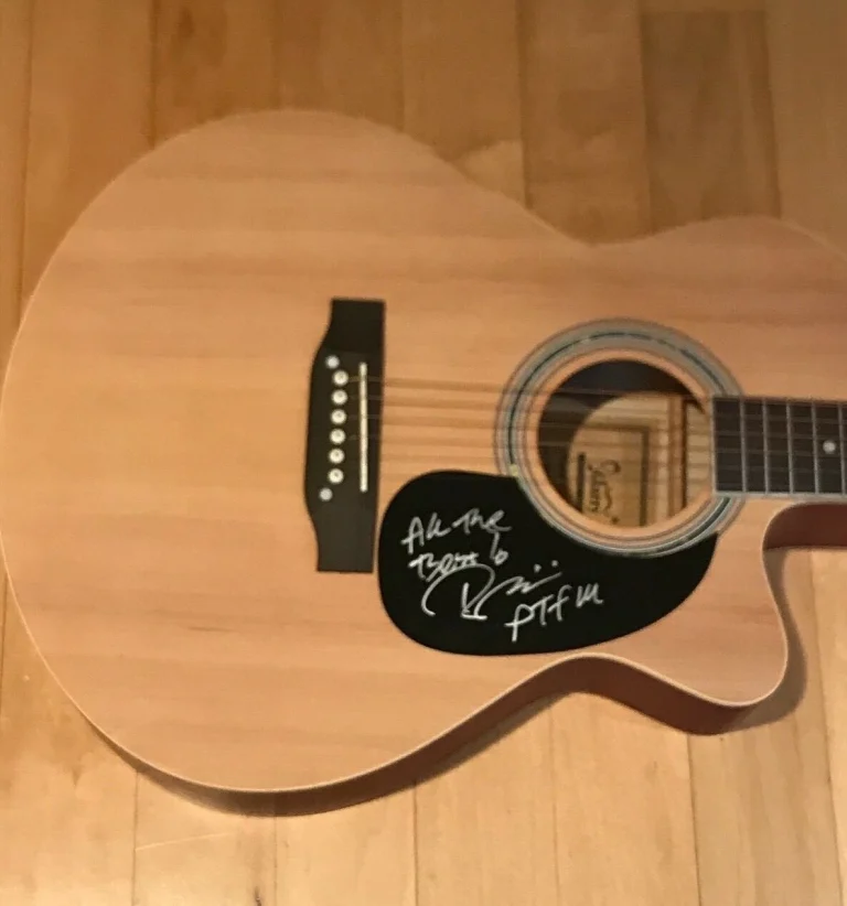 * ROB PARISSI * signed acoustic guitar * WILD CHERRY * PLAY THAT FUNKY * COA 2