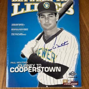 * PAUL MOLITOR * signed program * MILWAUKEE BREWERS * HOF * 1
