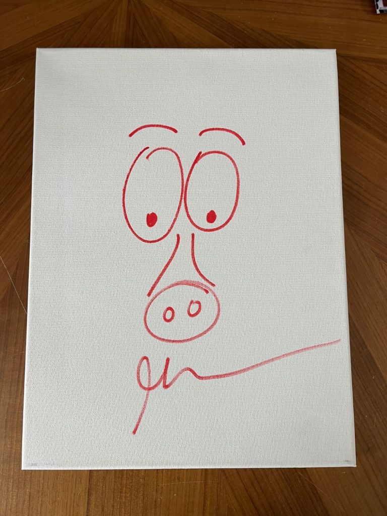 * GARY VAYNERCHUK * signed 12x16 canvas * VEECON *  1/1 SKETCH * EXACT PROOF *