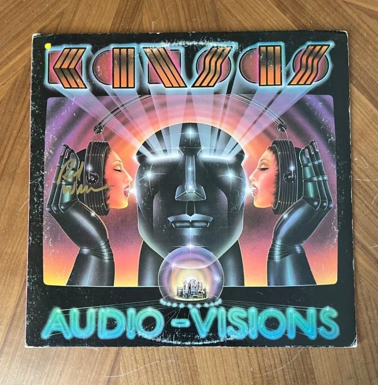 * RICH WILLIAMS * signed vinyl album * KANSAS BAND * AUDIO VISIONS * 1