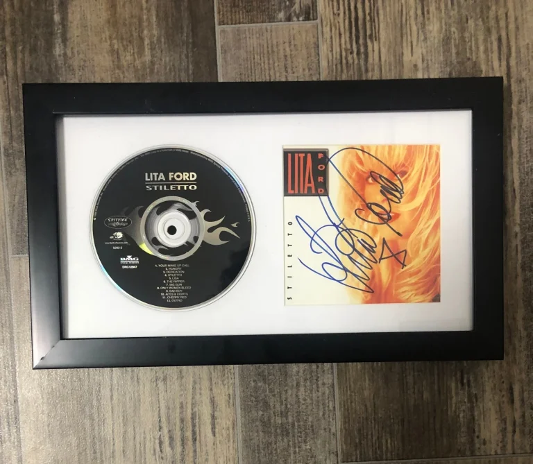 * LITA FORD * signed framed CD * STILETTO * 1