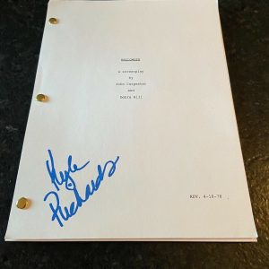 * KYLE RICHARDS * signed movie script * HALLOWEEN  * 1