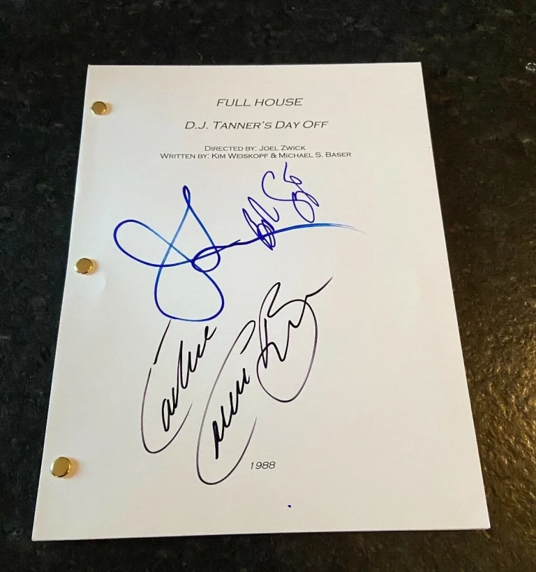 * JOHN STAMOS, BOB SAGET, CANDACE BURE * SIGNED TV SHOW SCRIPT * FULL HOUSE * 1 COLLECTIBLE MEMORABILIA