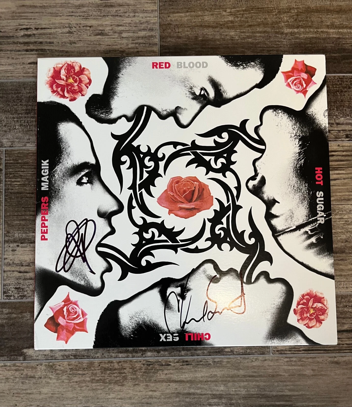 * RED HOT CHILI PEPPERS * signed vinyl album * BLOOD SUGAR SEX MAGIK ...