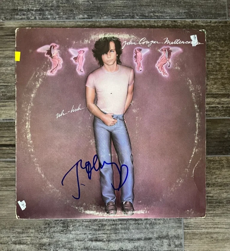 * JOHN MELLENCAMP * signed vinyl album * UH-HUH * 1