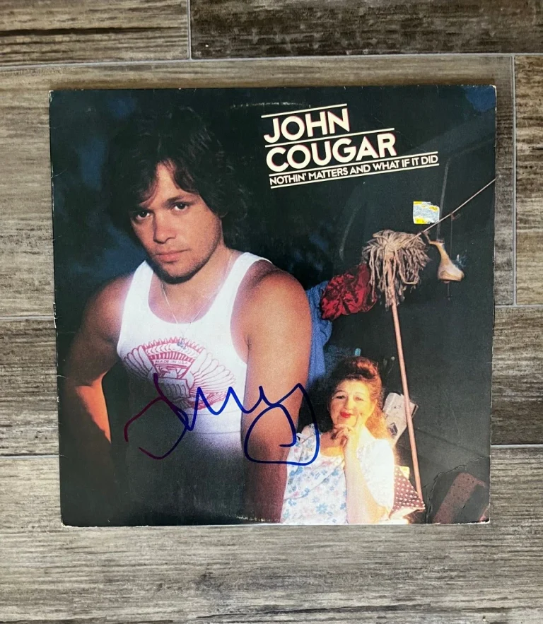 * JOHN MELLENCAMP * signed vinyl album * NOTHIN' MATTERS AND WHAT IF IT DID * 1