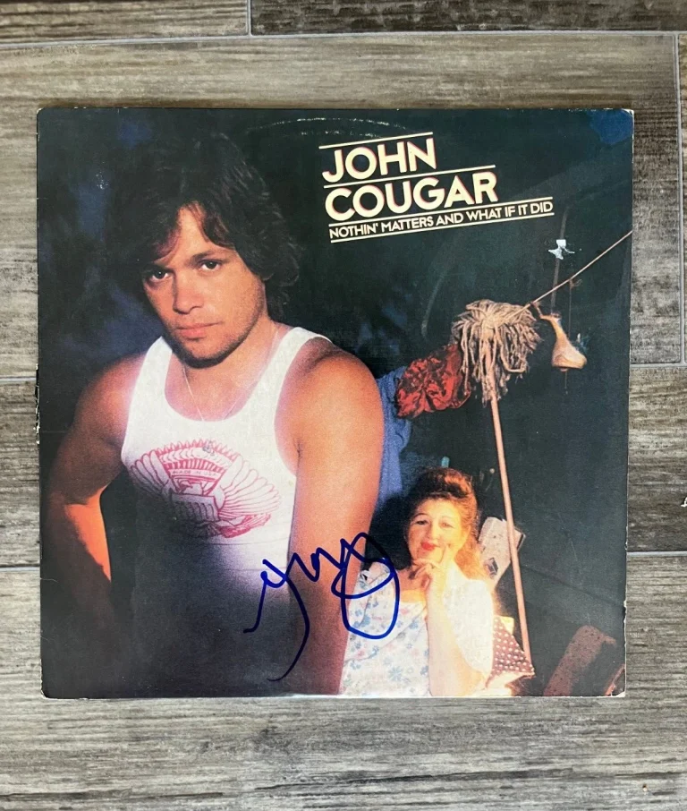 * JOHN MELLENCAMP * signed vinyl album * NOTHIN' MATTERS AND WHAT IF IT DID * 2