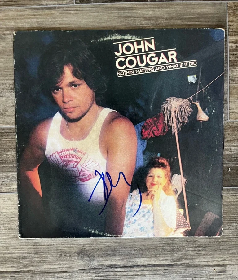 * JOHN MELLENCAMP * signed vinyl album * NOTHIN' MATTERS AND WHAT IF IT DID * 3