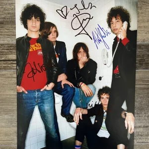 * THE STROKES * signed 11x14 photo * JULIAN, NICK, ALBERT & FABRIZIO * 3