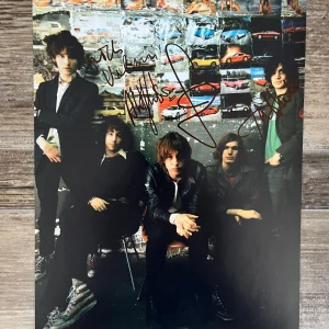 * THE STROKES * signed 11x14 photo * JULIAN, NICK, ALBERT & FABRIZIO * 4