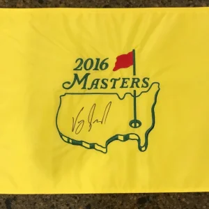 * VIJAH SINGH * signed autographed * MASTERS FLAG * 2000 Winner * 2