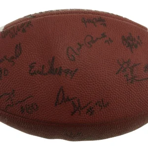 1997 Michigan Wolverines National Champs Team Signed Football Tom Brady JSA COA