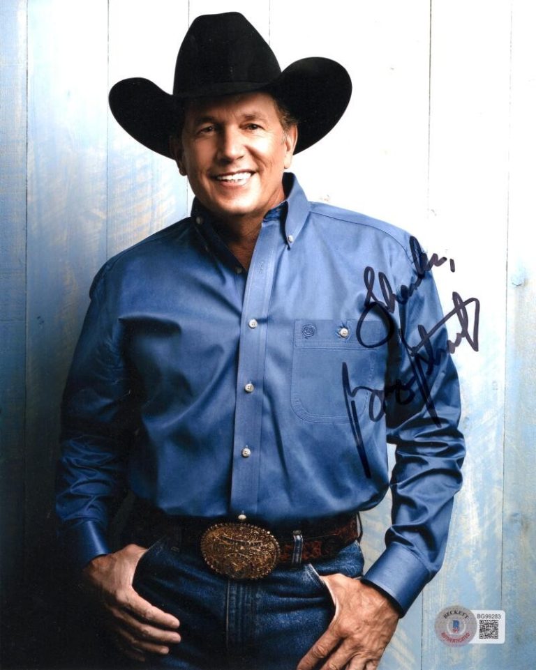 George Strait Signed Autograph 8x10 Photo - Country Music Legend w/ Beckett COA
