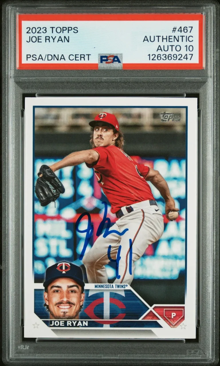 Joe Ryan 2023 Topps #467 Signed Card PSA A Auto 10 Autographed