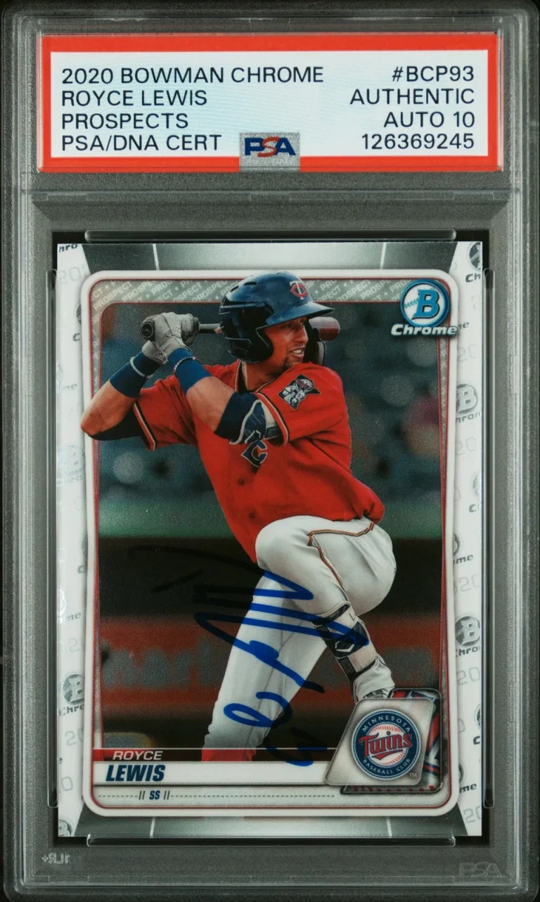 Royce Lewis 2020 Bowman Chrome Prospects #BCP93 Signed Card PSA Auto 10 Autograp