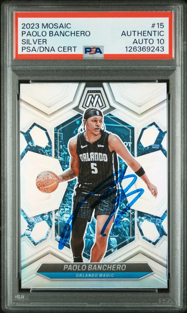 Paolo Banchero 2023 Panini Mosaic #15 Silver Signed Card PSA Auto 10 Autographed